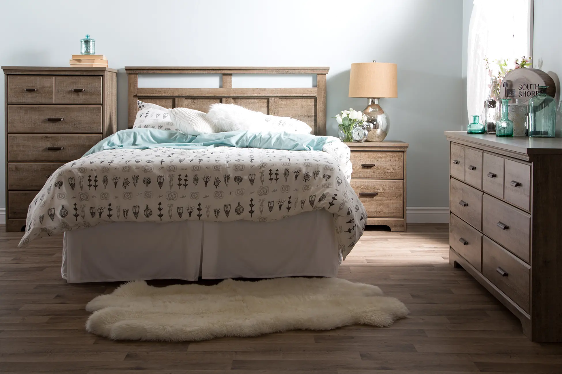 9066060 Versa Weathered Oak 2-Drawer Nightstand - South Shore-3