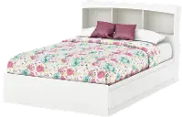 10039 White Mates Full Bed with Bookcase Headboard - South Shore