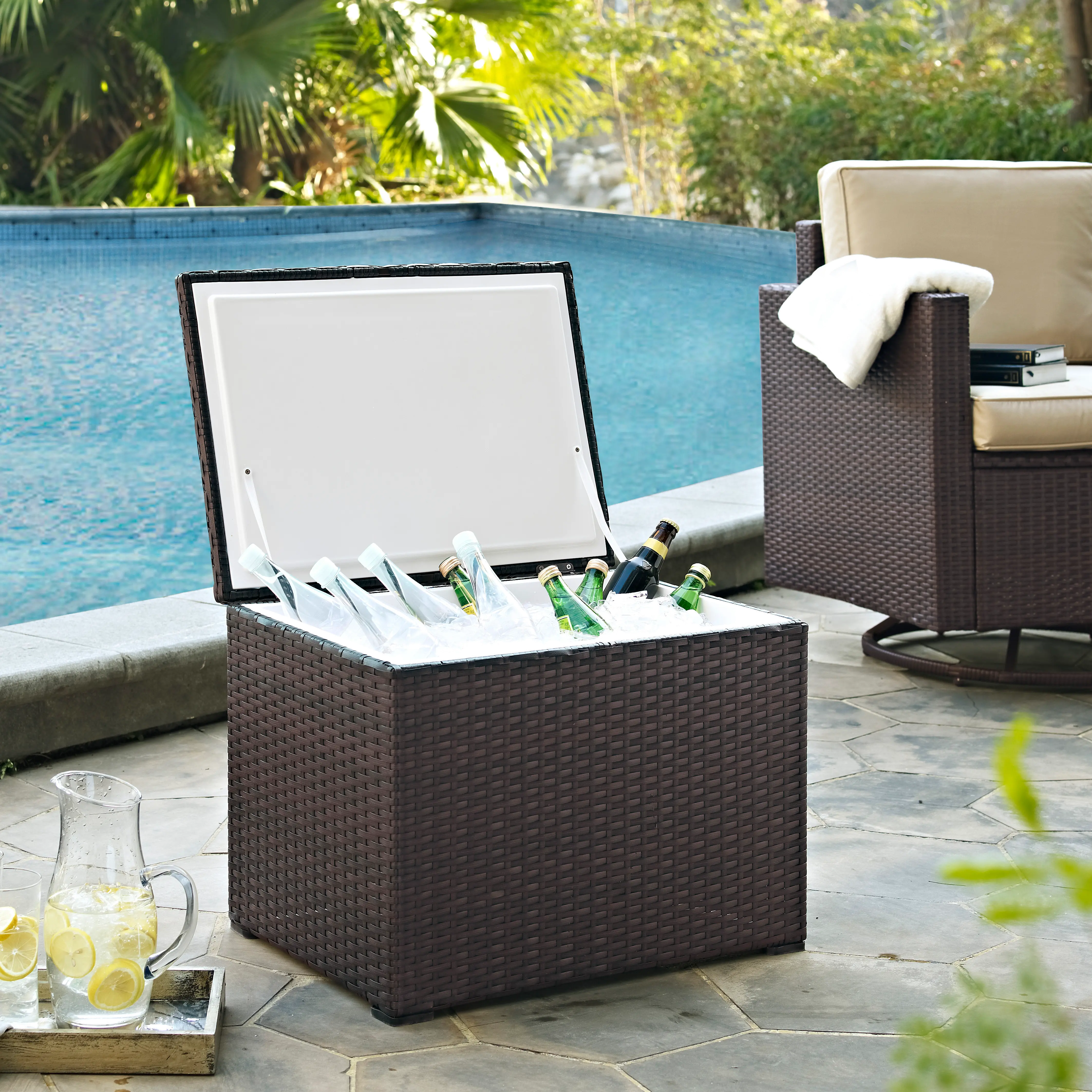 CO7302-BR Palm Harbor Wicker Patio Cooler-2