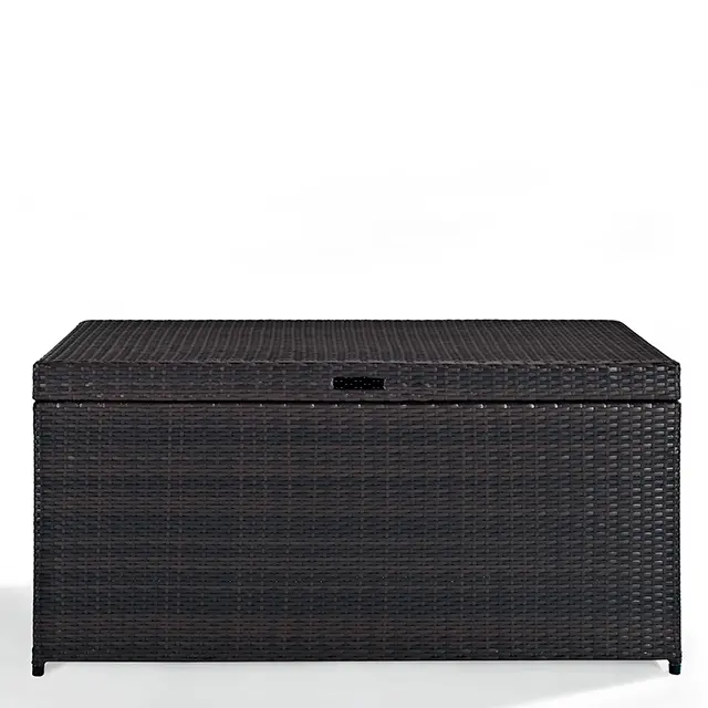 CO7300-BR Palm Harbor Wicker Patio Storage Bin-1