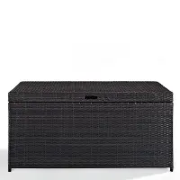 CO7300-BR Palm Harbor Wicker Patio Storage Bin