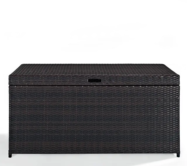 CO7300-BR Palm Harbor Wicker Patio Storage Bin-3