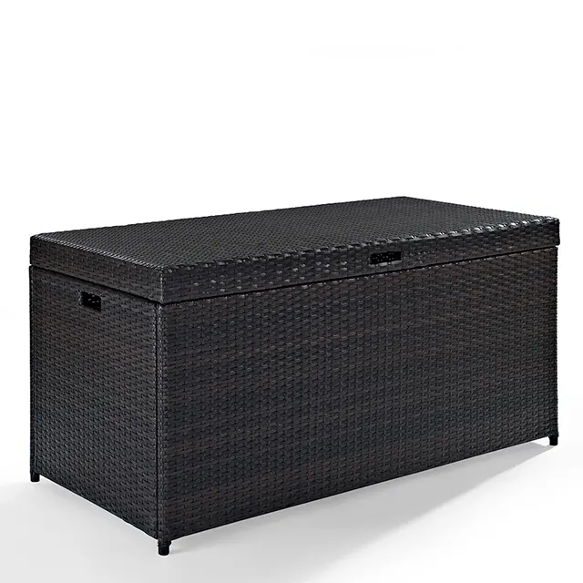 CO7300-BR Palm Harbor Wicker Patio Storage Bin-4