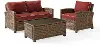 KO70027WB-SG Bradenton Red and Wicker 3 Piece Outdoor Set