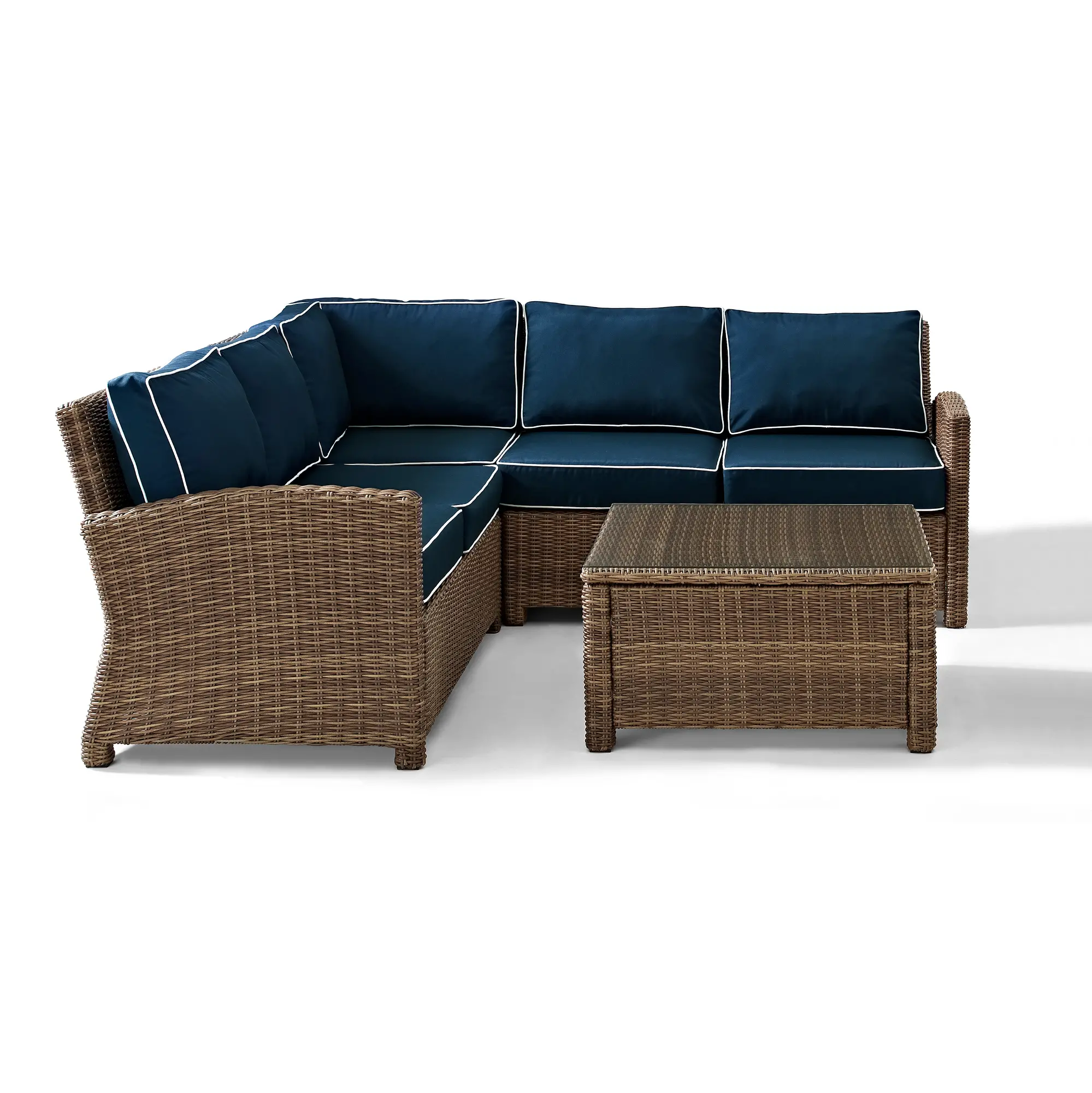 KO70019WB-NV Bradenton 4 Piece Navy and Brown Patio Set-3