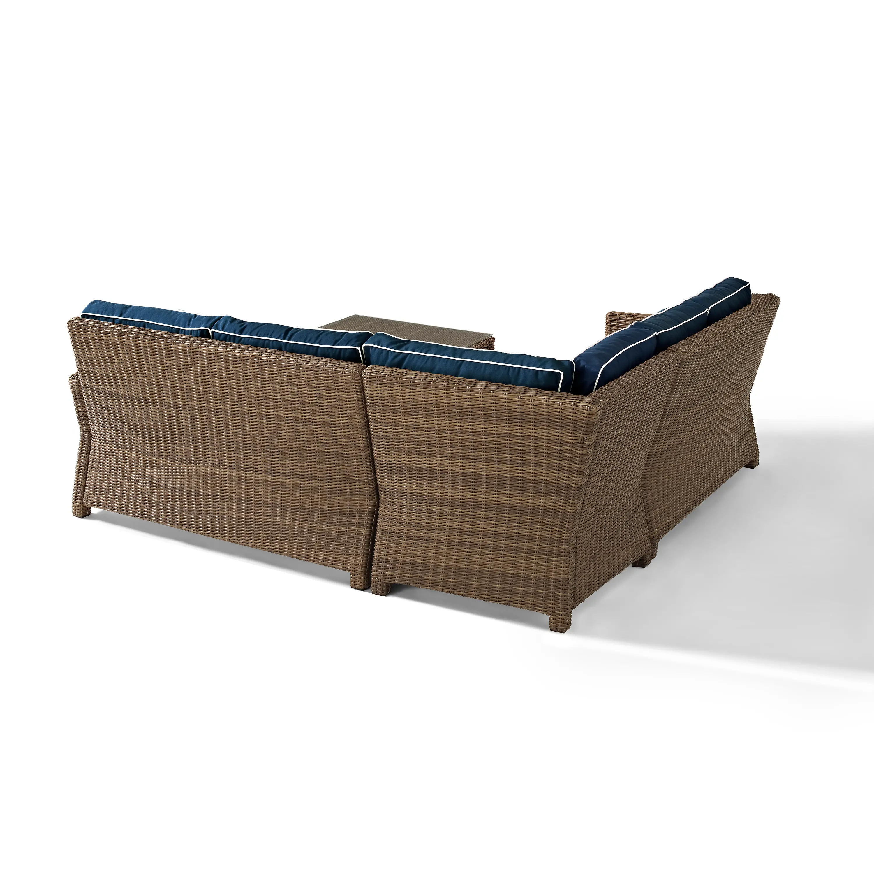KO70019WB-NV Bradenton 4 Piece Navy and Brown Patio Set-5