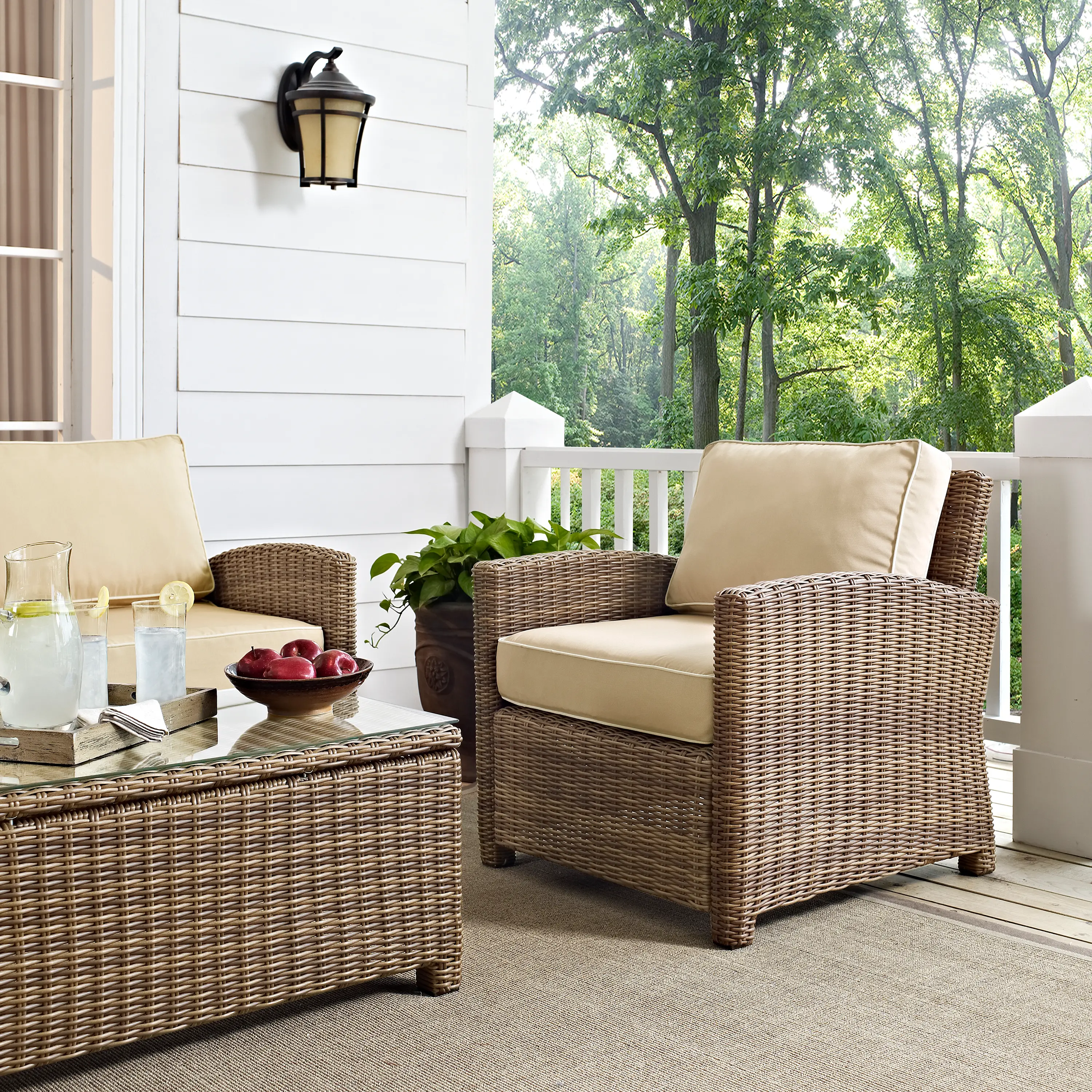 KO70023WB-SA Bradenton Tan and Wicker Patio Armchair-2