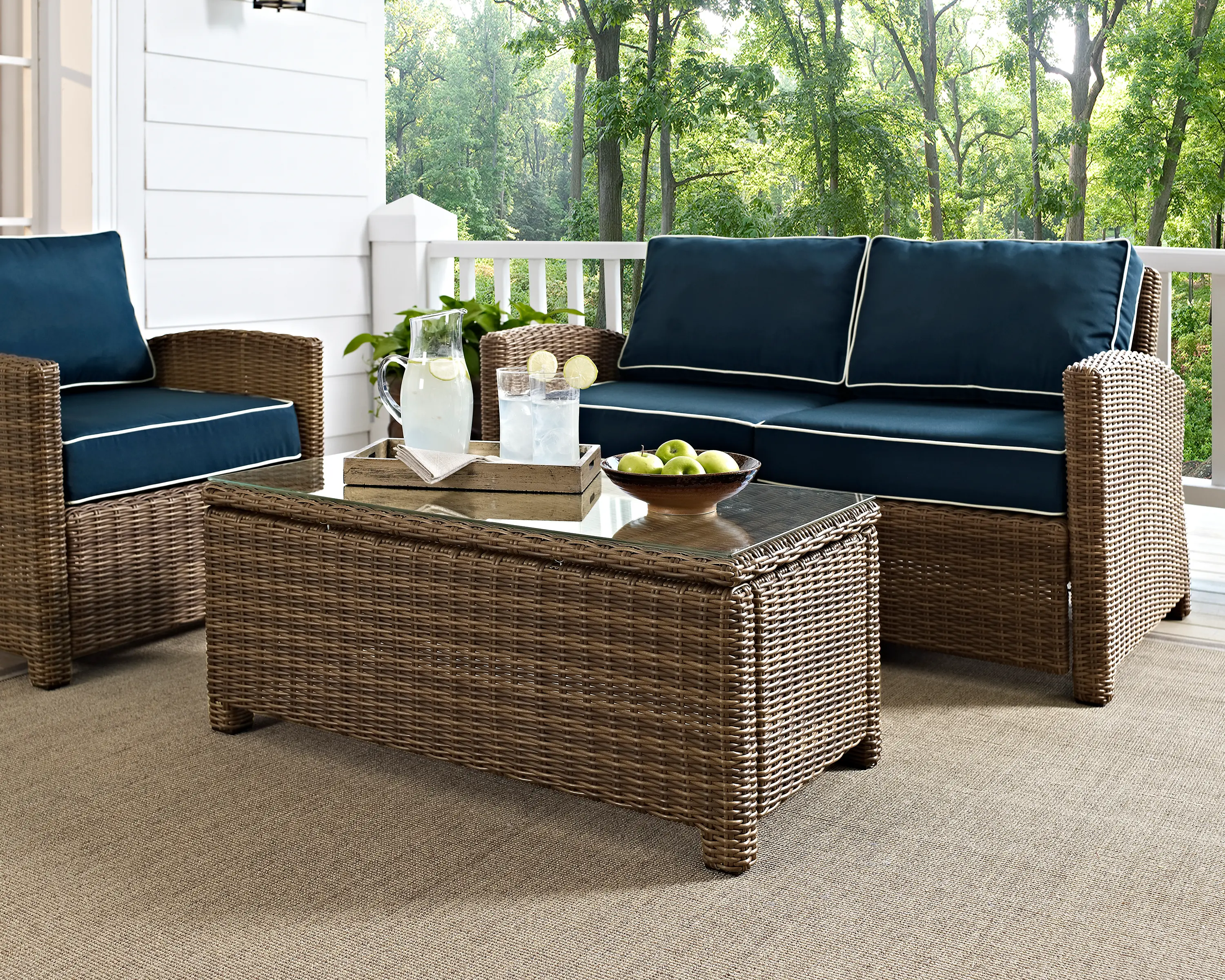 CO7208-WB Bradenton Wicker and Glass Patio Coffee Table-4