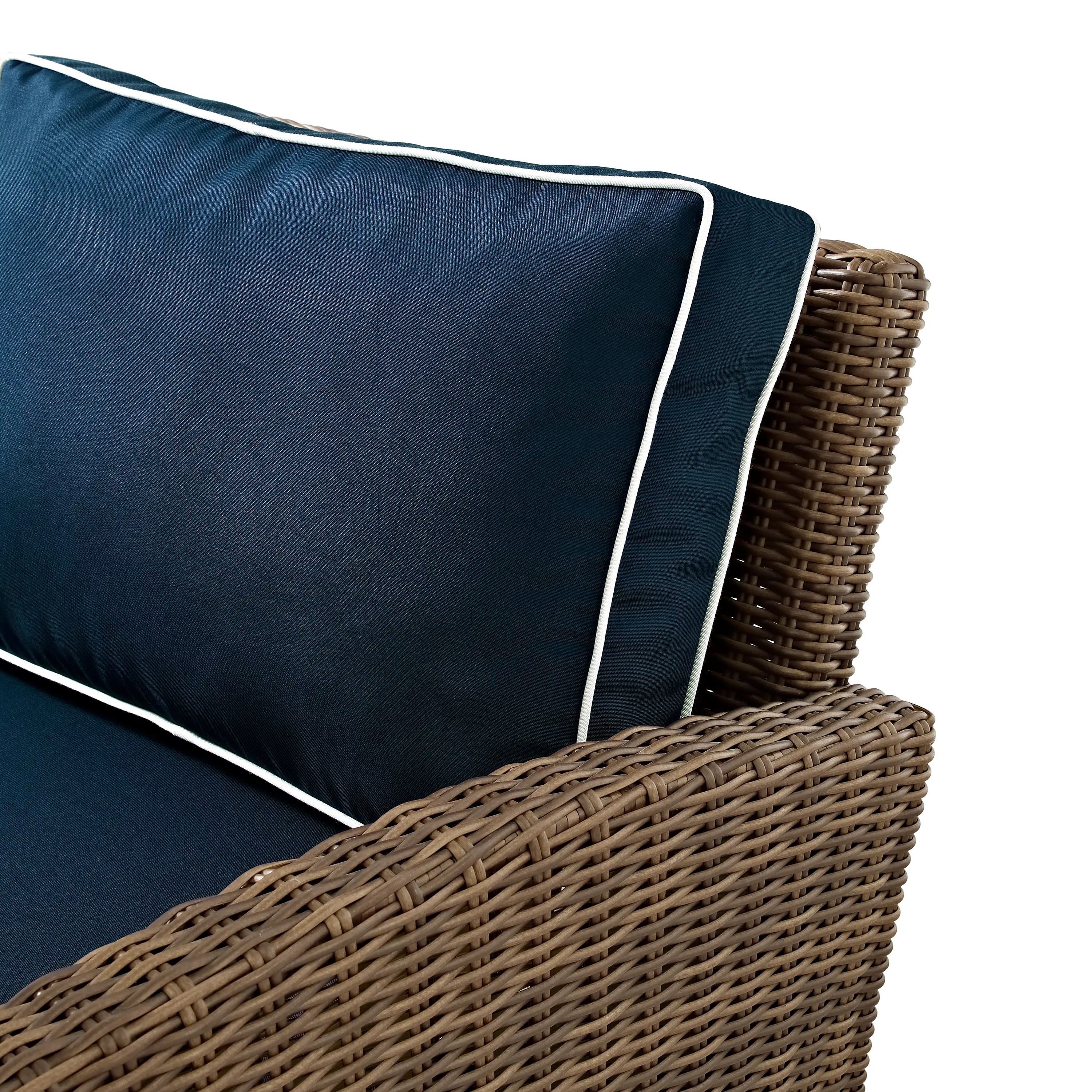 KO70022WB-NV Bradenton Navy and Wicker Patio Loveseat-5