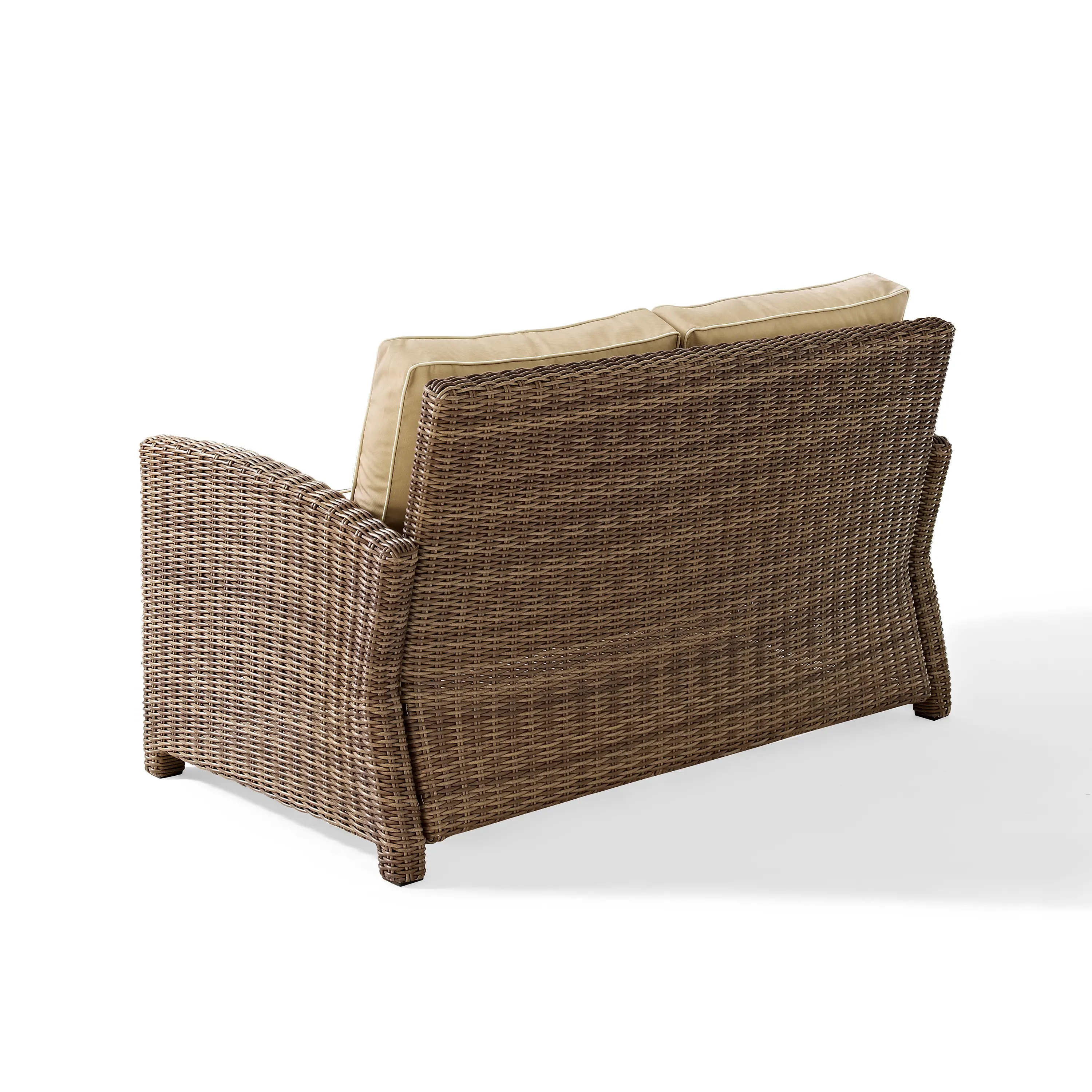 KO70022WB-SA Bradenton Beige and Wicker Patio Loveseat-4