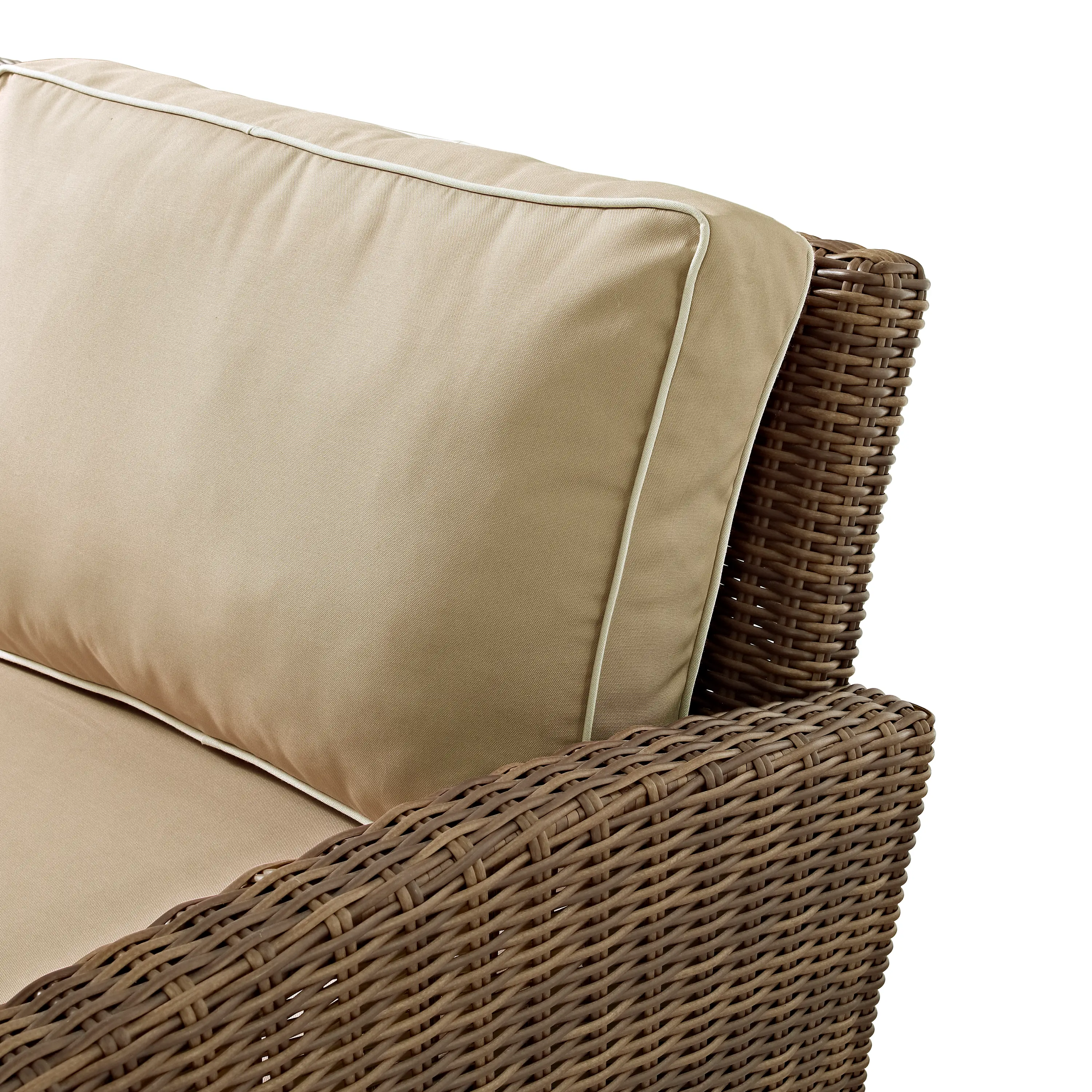 KO70022WB-SA Bradenton Beige and Wicker Patio Loveseat-6