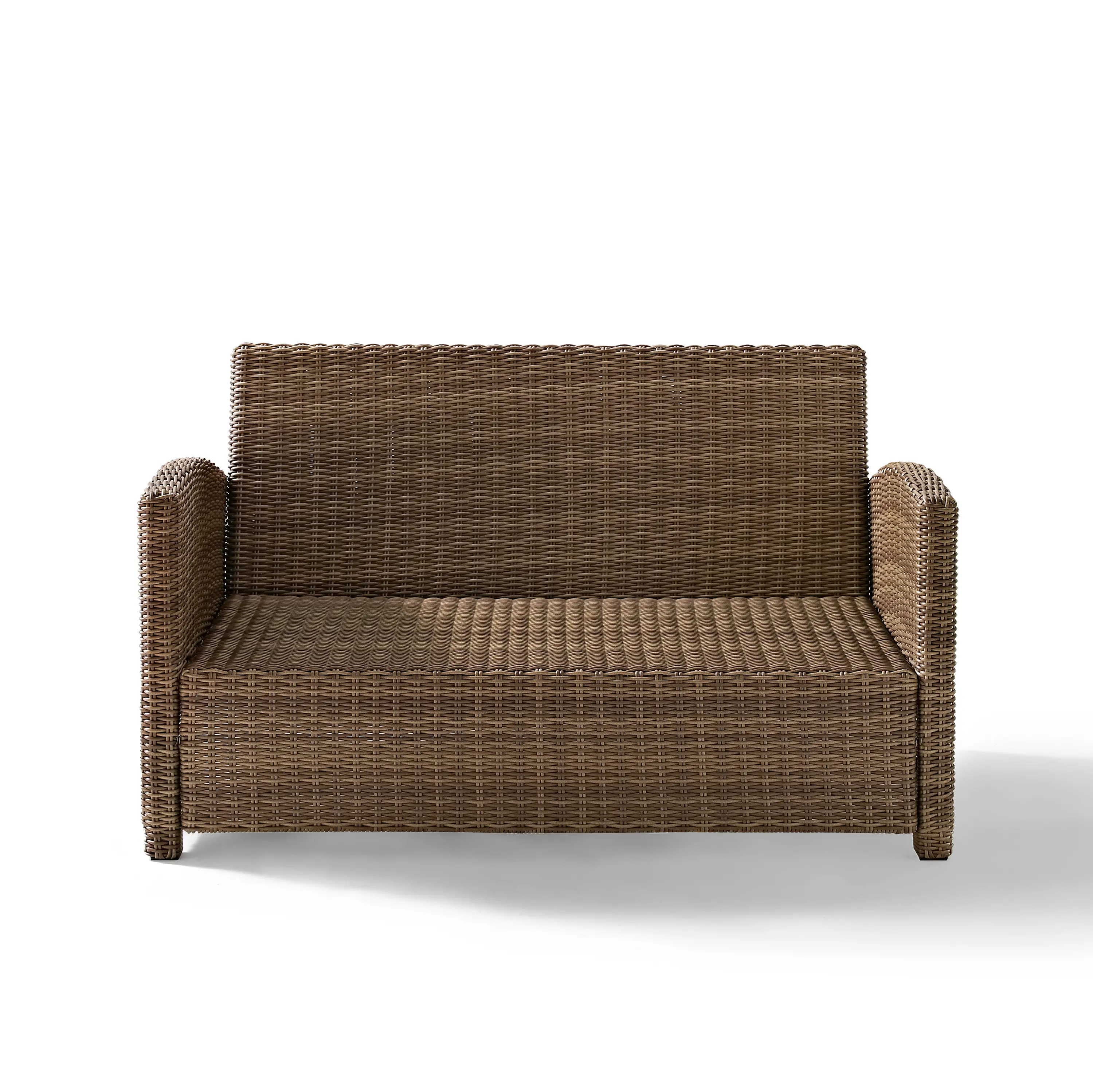 KO70022WB-SG Bradenton Red and Brown Wicker Patio Loveseat-5