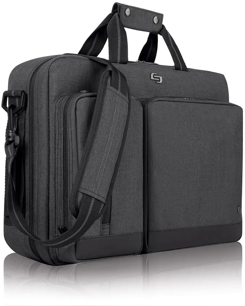 UBN310-10 SOLO 15.6 Inch Laptop Hybrid Briefcase Backpack - Gray -8