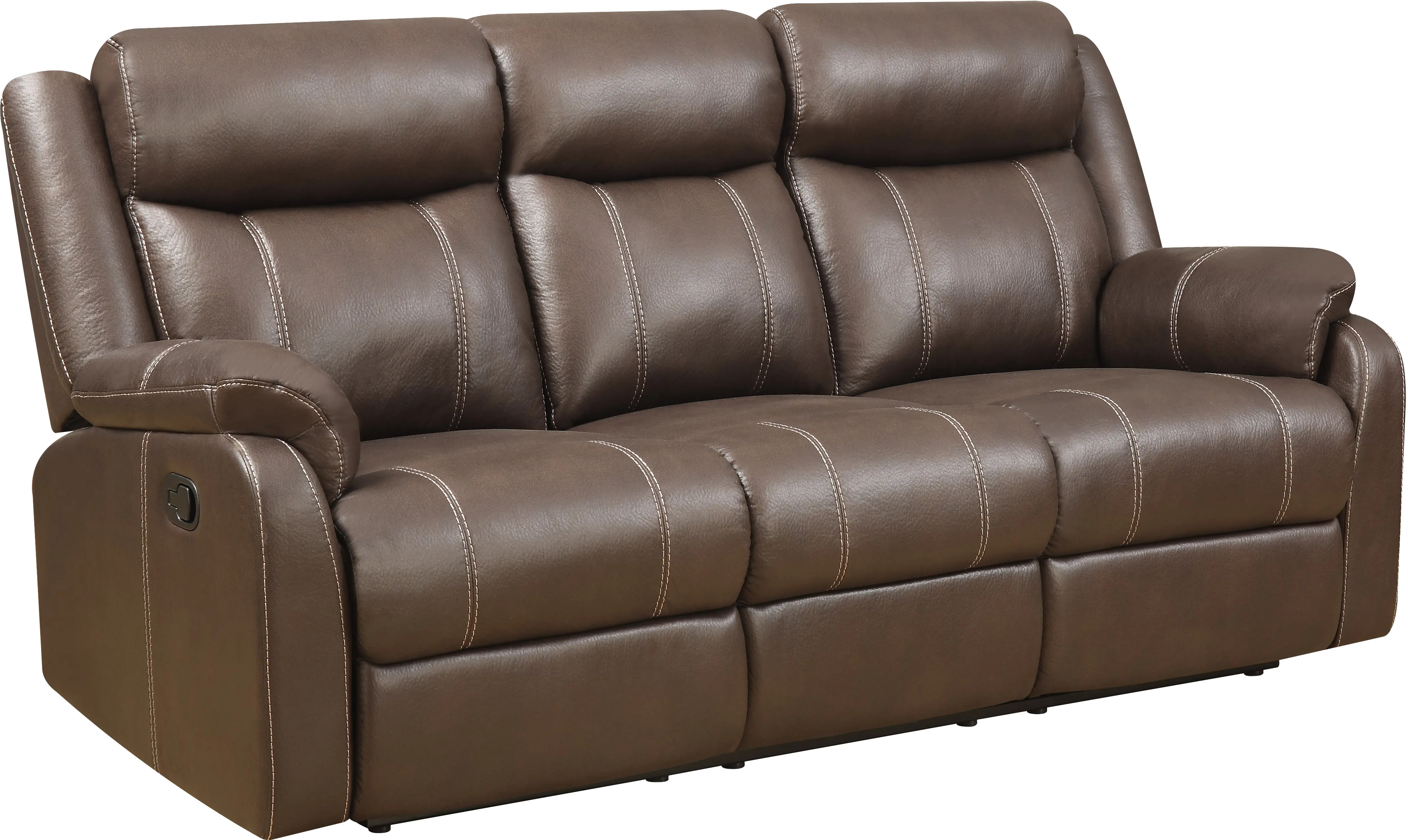 Domino Brown Dual Reclining Sofa-2