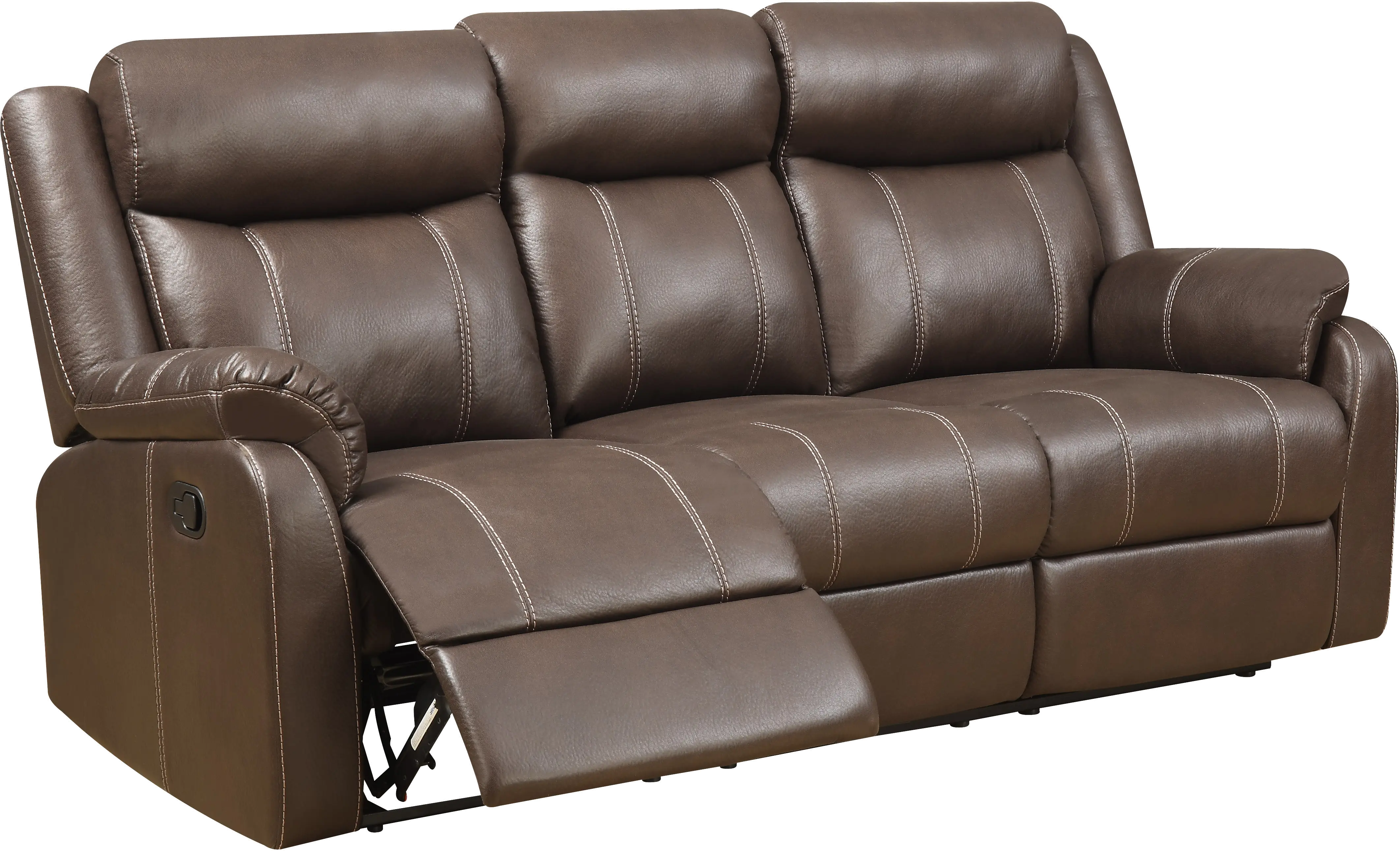 Domino Brown Dual Reclining Sofa-4