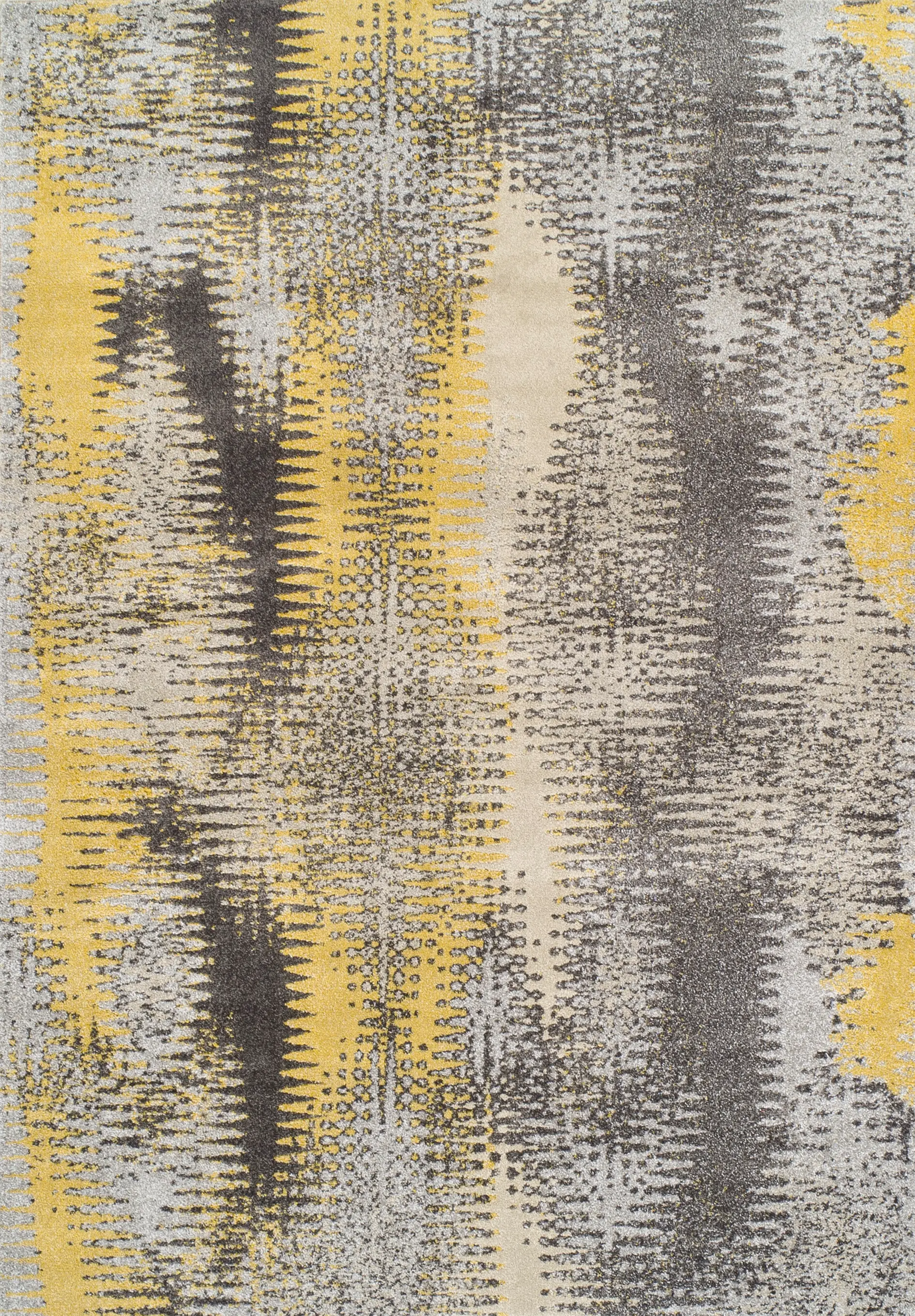 MG531GR8X11/GREYRUG 8 x 11 Large Yellow and Gray Area Rug - Modern Grays-1
