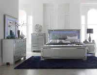 Allura Gray 4 Piece Queen Bedroom Set