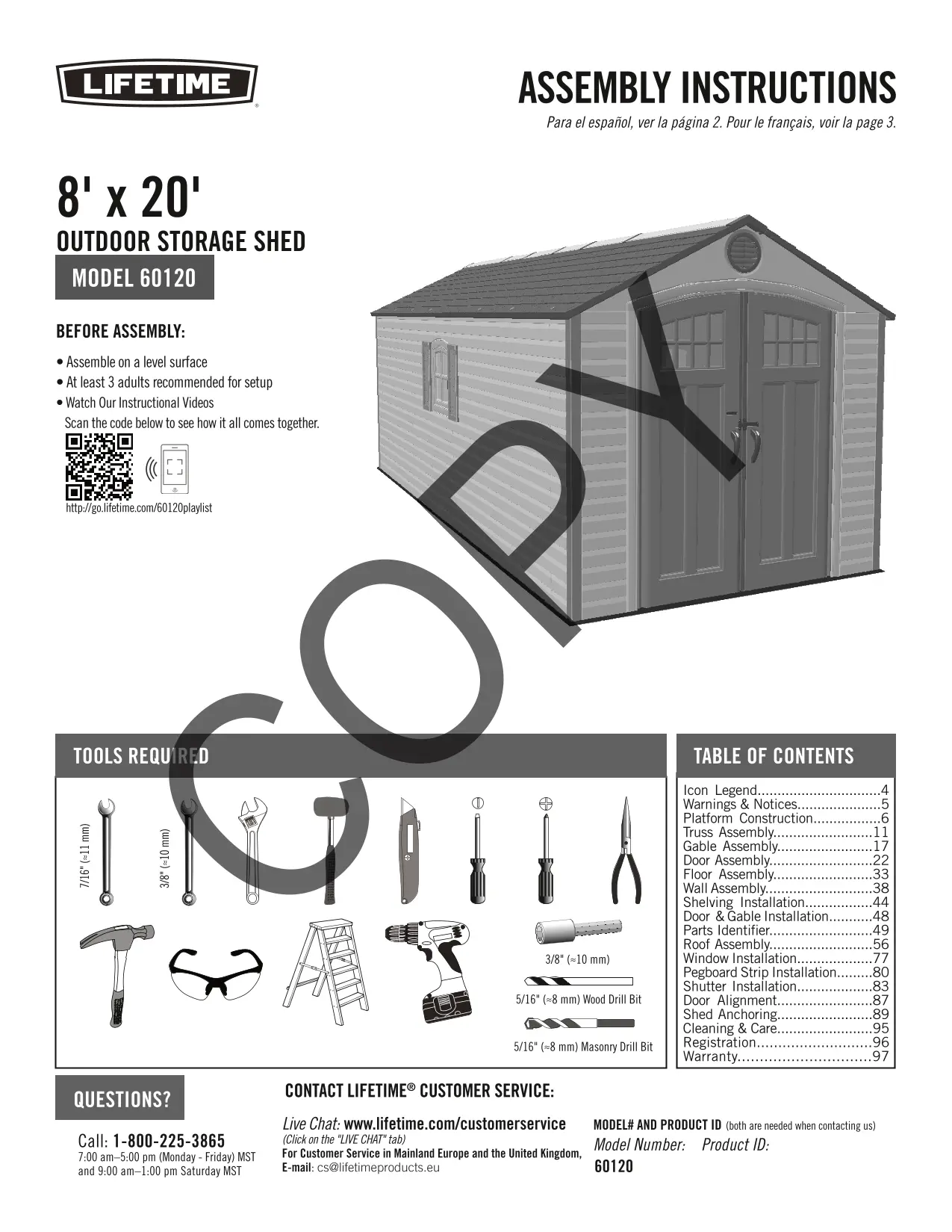 60120 Lifetime 8 ft. x 20 ft. Outdoor Storage Shed-13