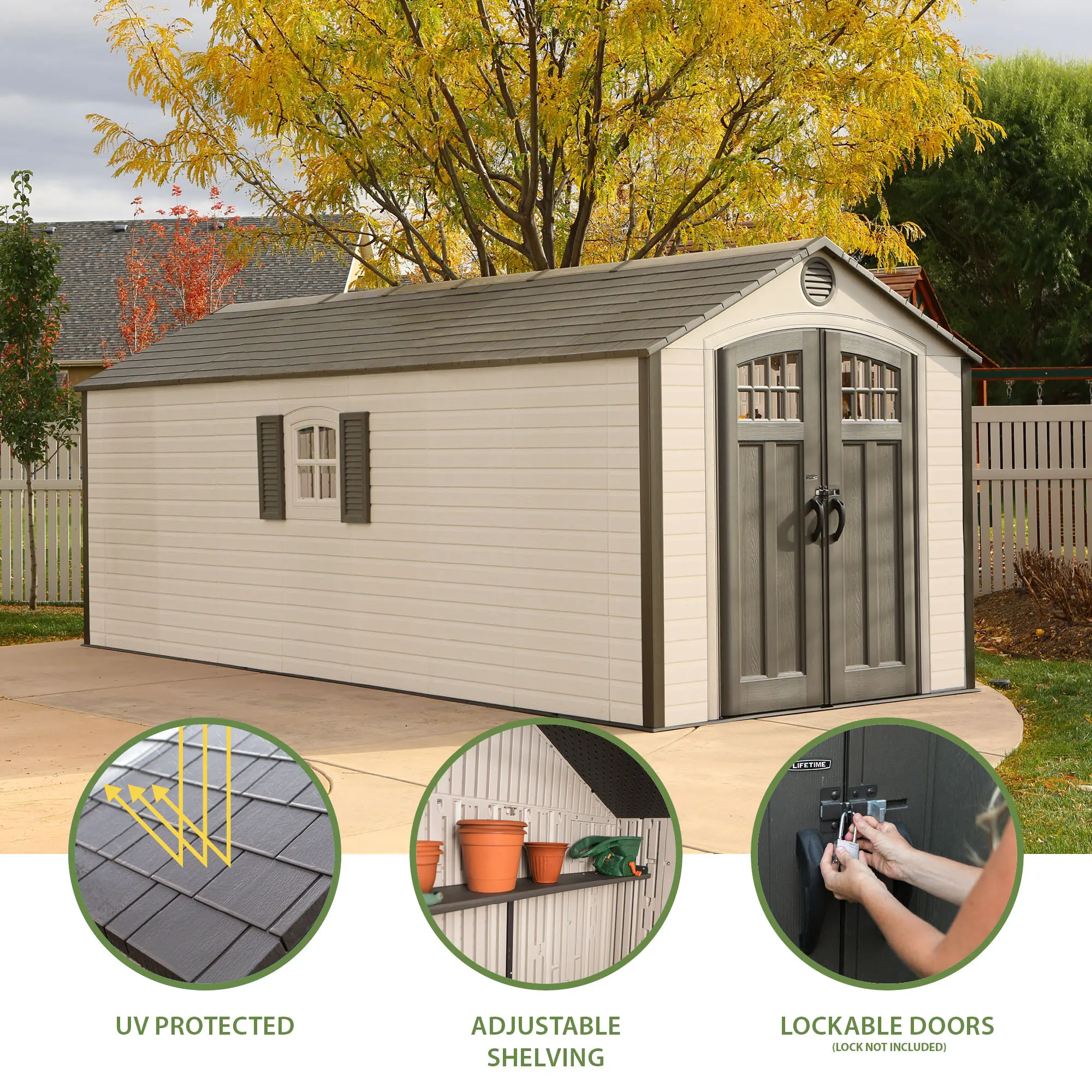 60120 Lifetime 8 ft. x 20 ft. Outdoor Storage Shed-3
