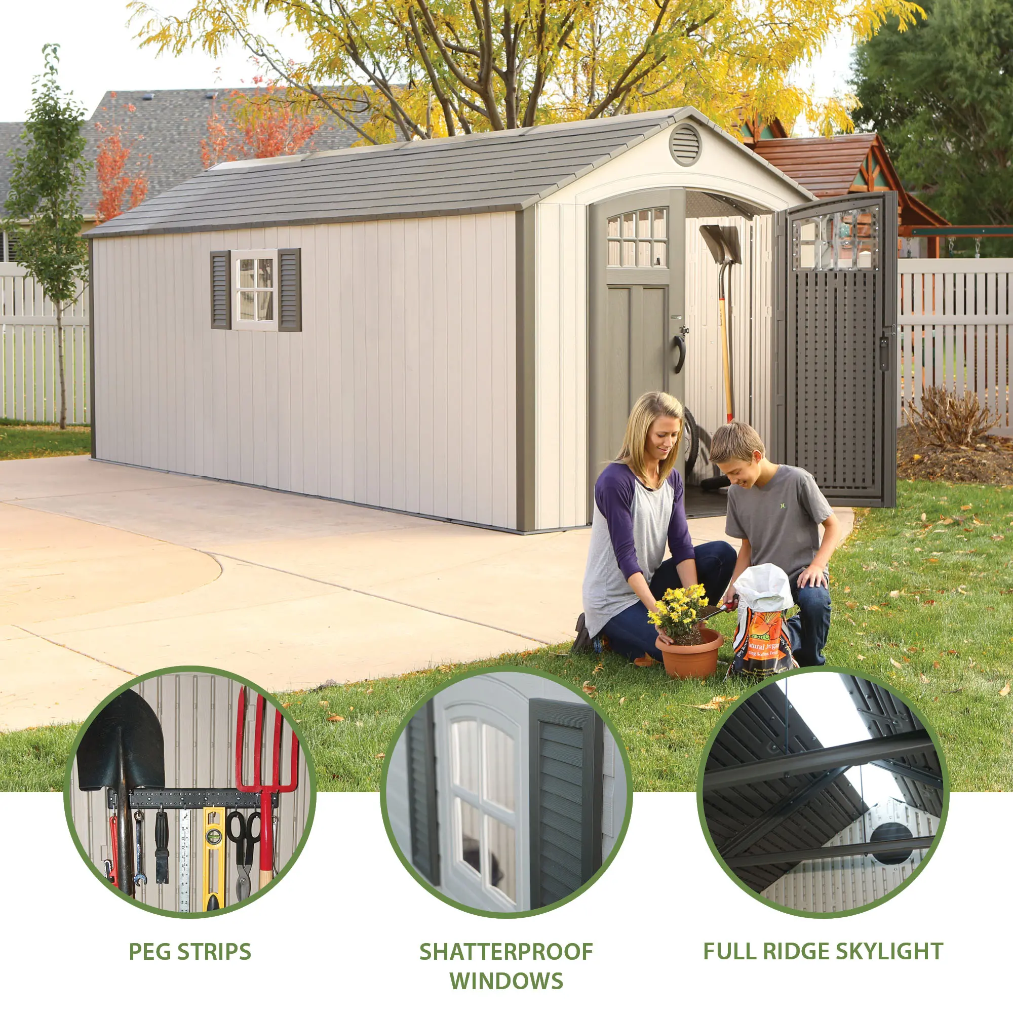 60120 Lifetime 8 ft. x 20 ft. Outdoor Storage Shed-4