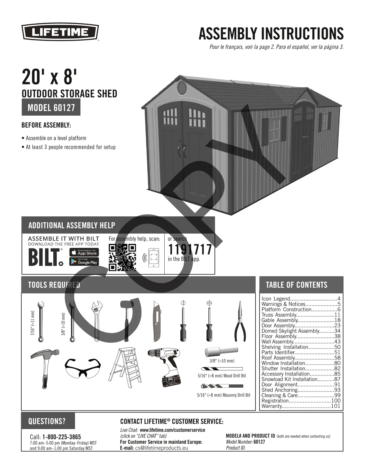 60127 Lifetime 20 ft. x 8 ft. Outdoor Dual Entry Shed-13