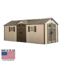 60127 Lifetime 20 ft. x 8 ft. Outdoor Dual Entry Shed