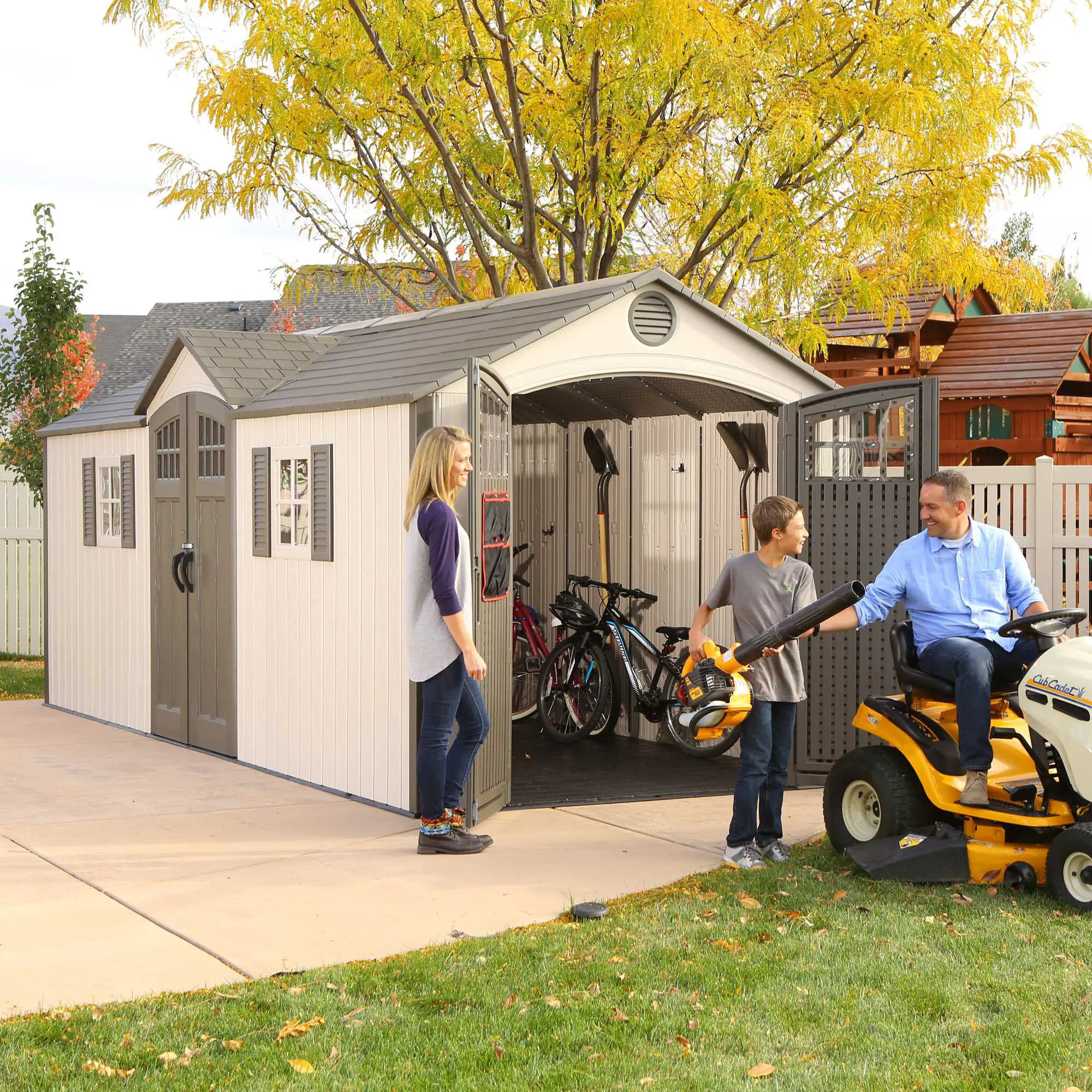60127 Lifetime 20 ft. x 8 ft. Outdoor Dual Entry Shed-6