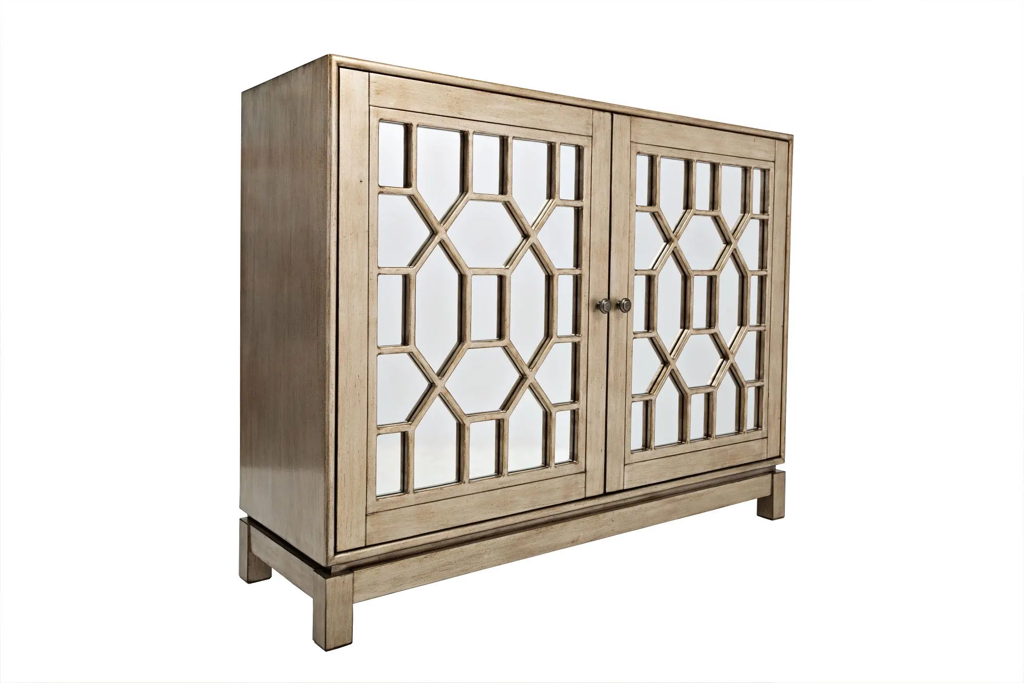 Casa Bella Champagne Gold 50 Inch Mirrored Console-5