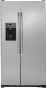 GZS22DSJSS GE 22 cu ft Side by Side Refrigerator - Counter Depth Stainless Steel