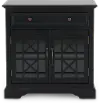 Black 2 Door and 1 Drawer Accent Chest