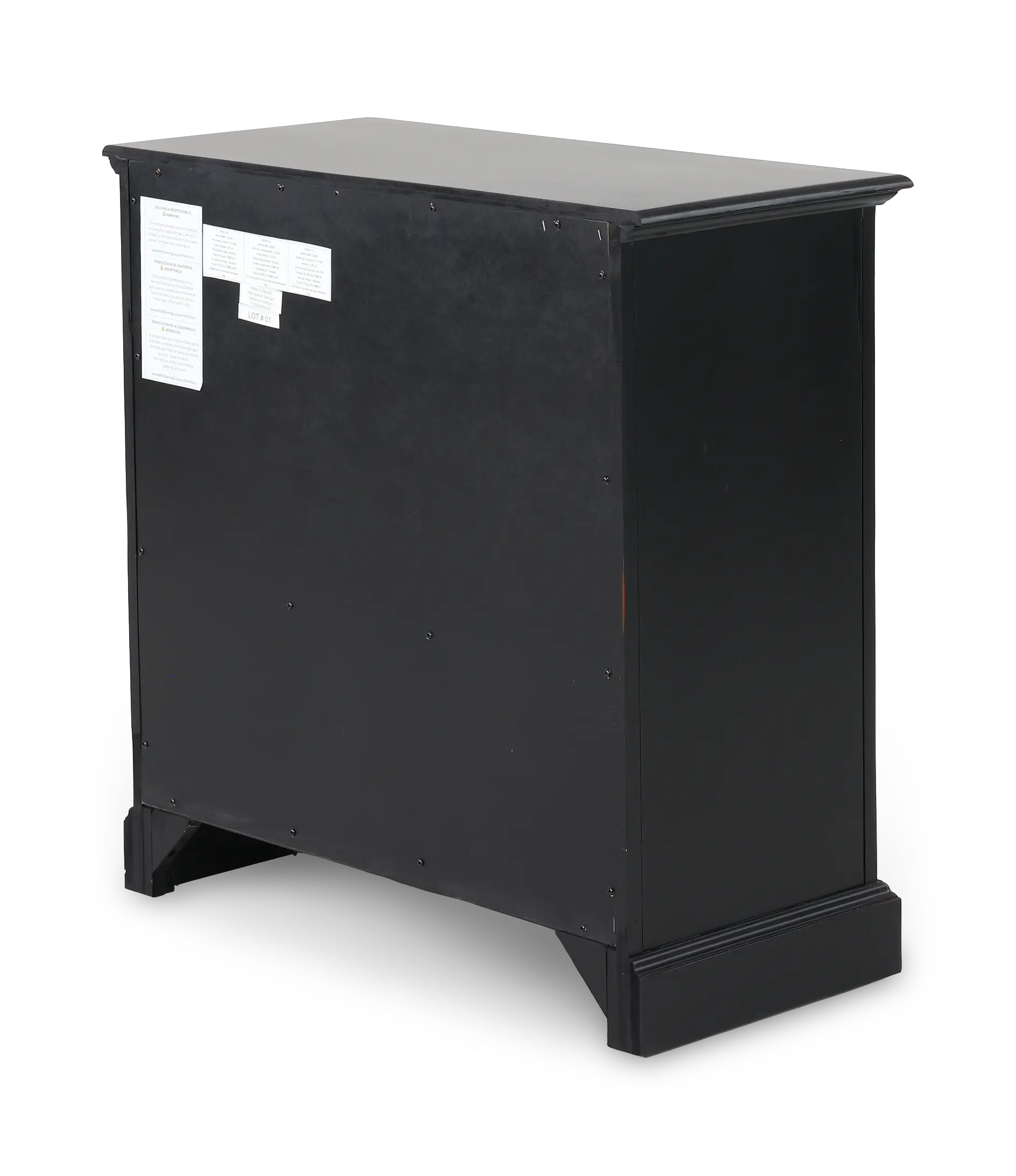 Black 2 Door and 1 Drawer Accent Chest-6