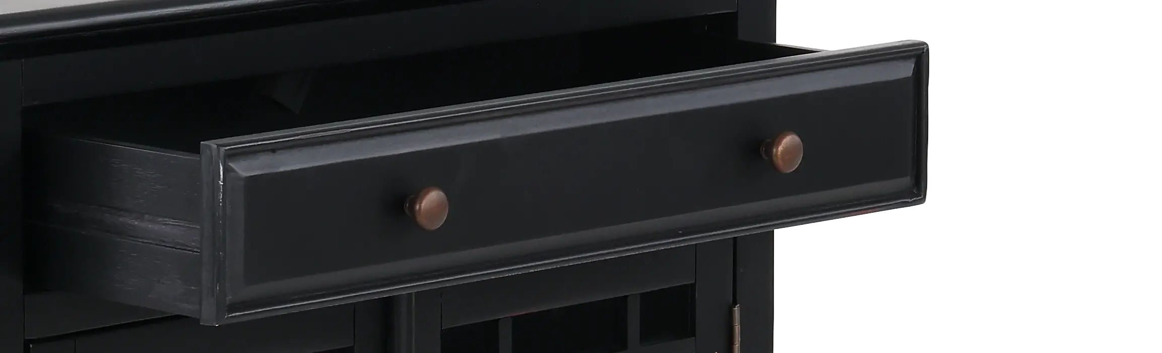 Black 2 Door and 1 Drawer Accent Chest-7