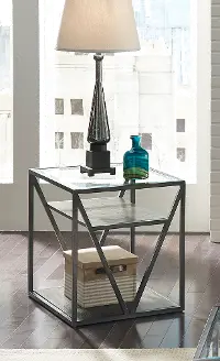 37-OT1020 Modern Glass End Table - Arista