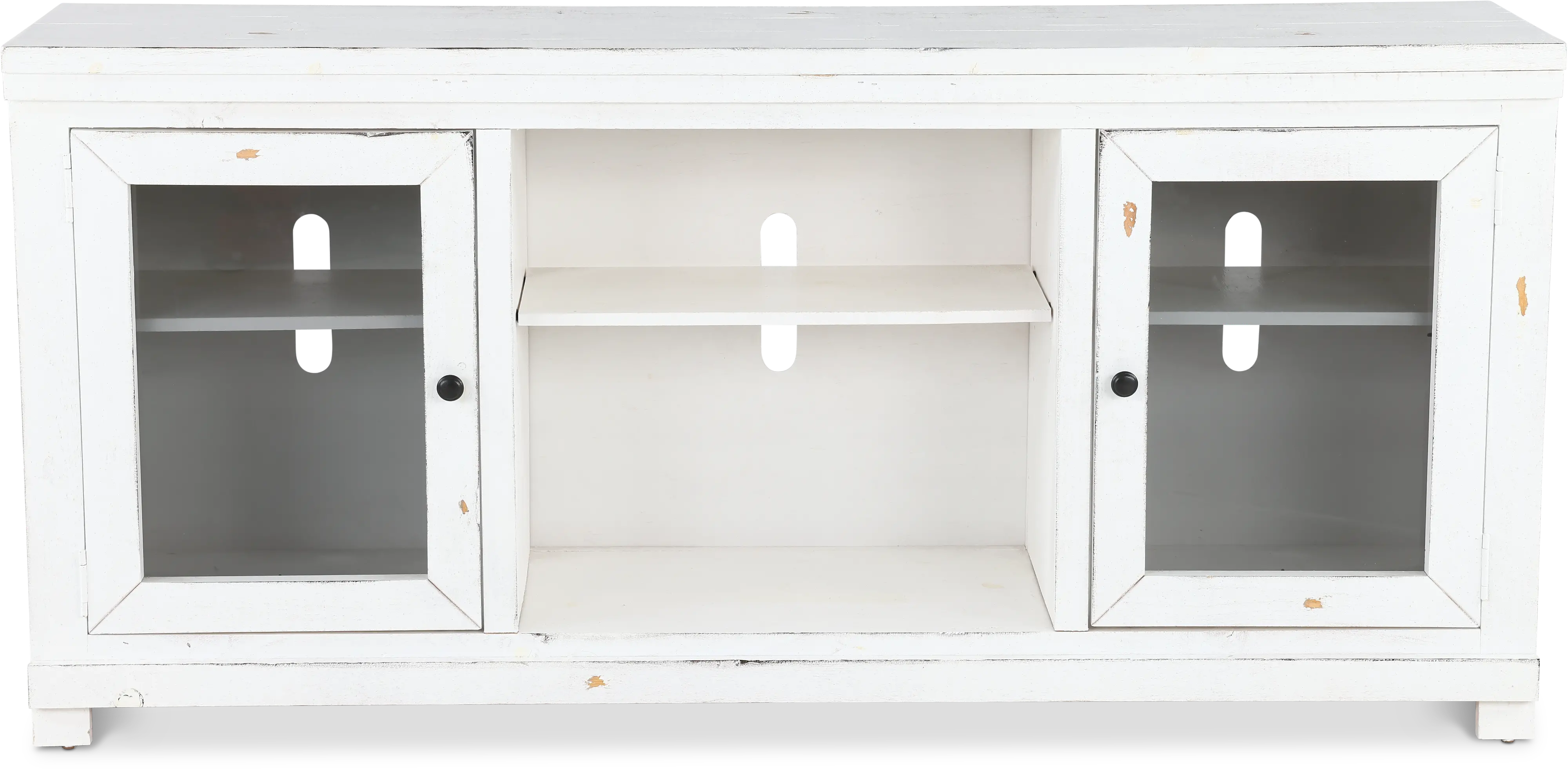 Willow Distressed White 68  TV Stand-1