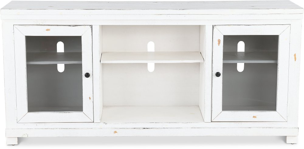 Willow Distressed White 68" TV Stand