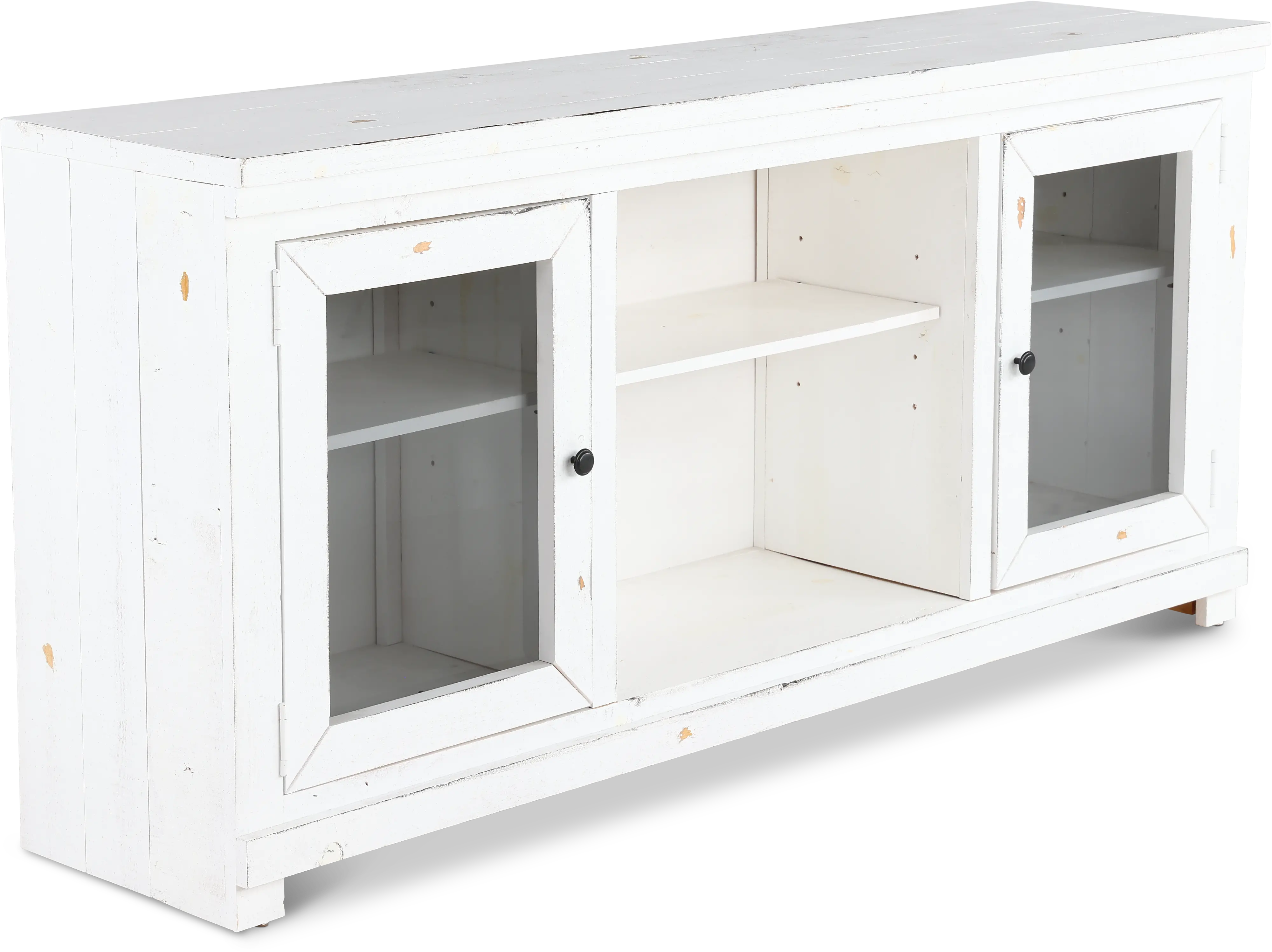 Willow Distressed White 68  TV Stand-2