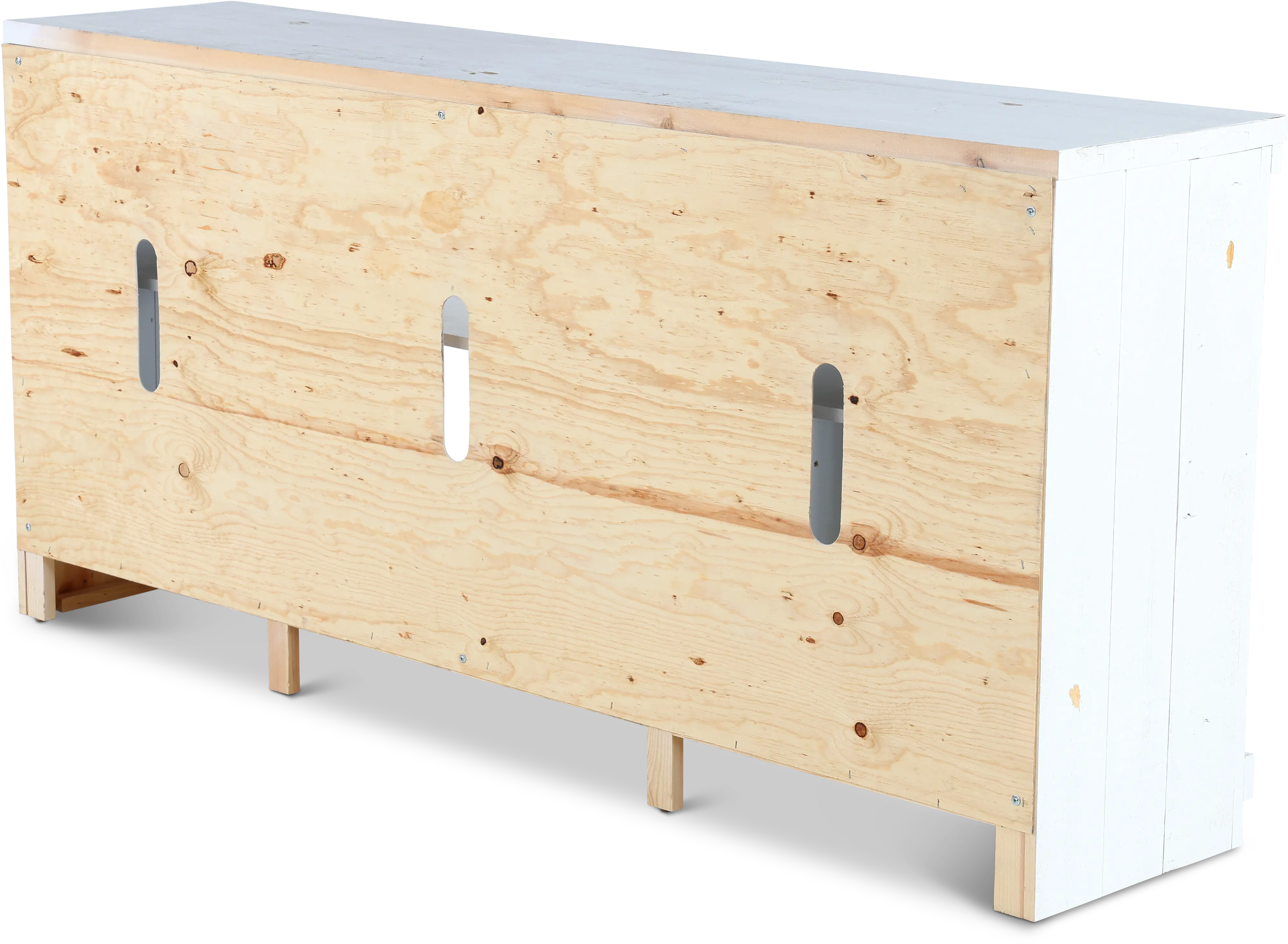 Willow Distressed White 68  TV Stand-4
