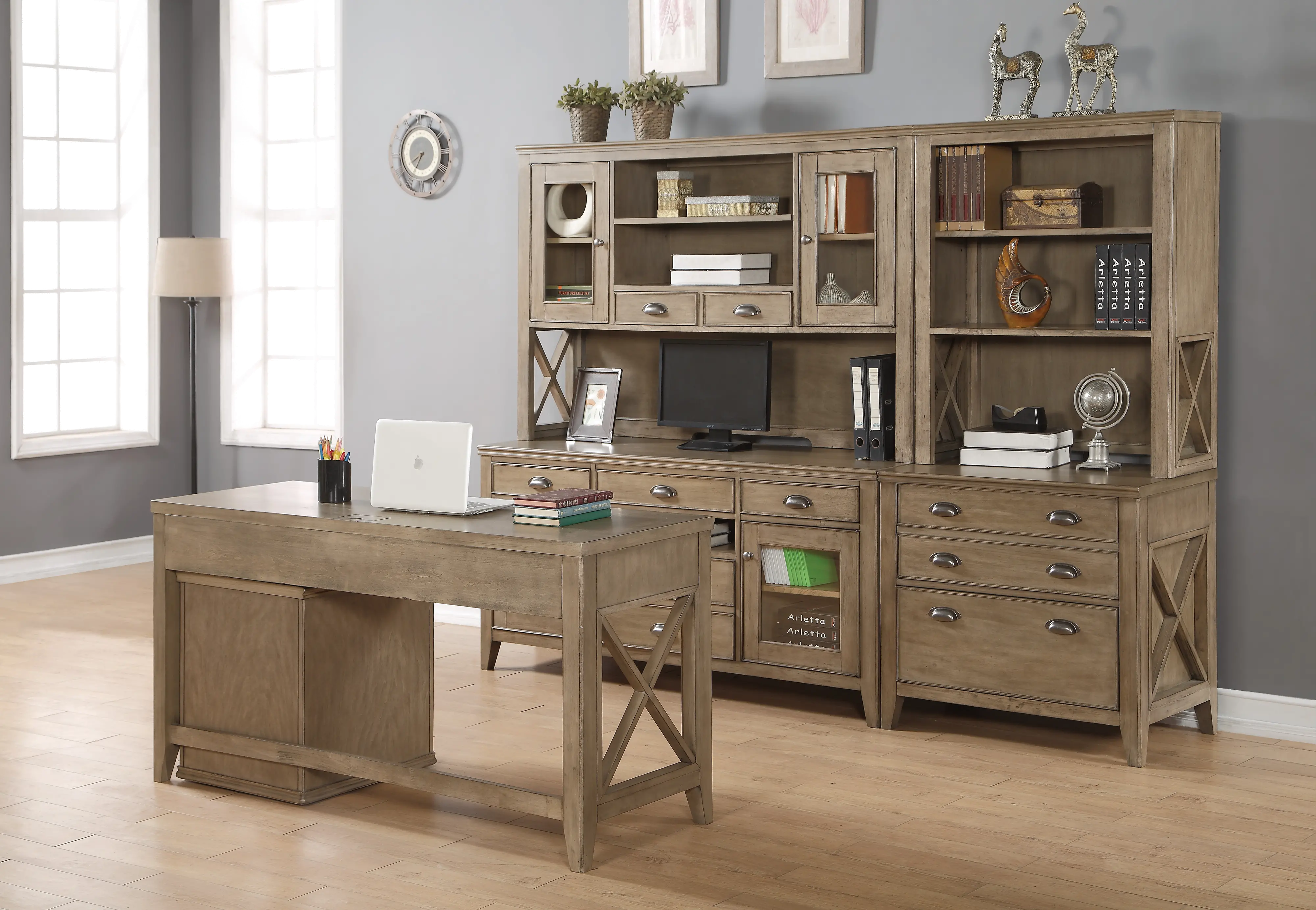 Light Brown Lateral File Cabinet-2