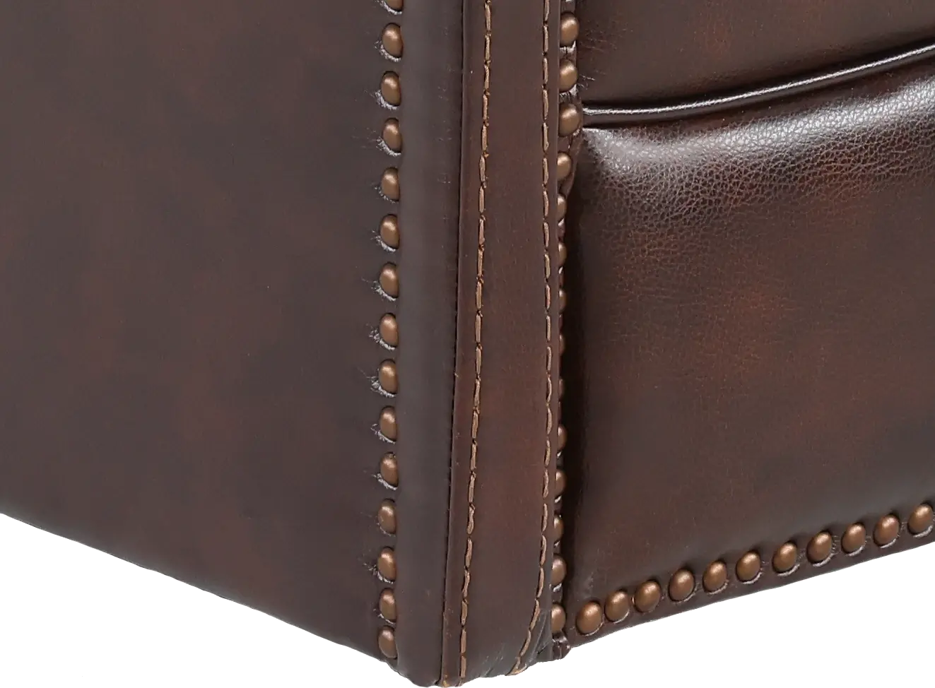 Piper Coffee Brown Leather Swivel Barrel Chair-2