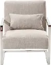 LCSKCHGR Gray Linen/ Steel Accent Chair - Skyline