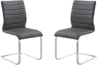 LCFUSIGR Set of 2 Gray Dining Chairs - Fusion
