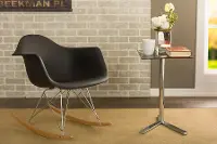 DC-311W-BLACK Modern Black Plastic Shell Chair - Dario
