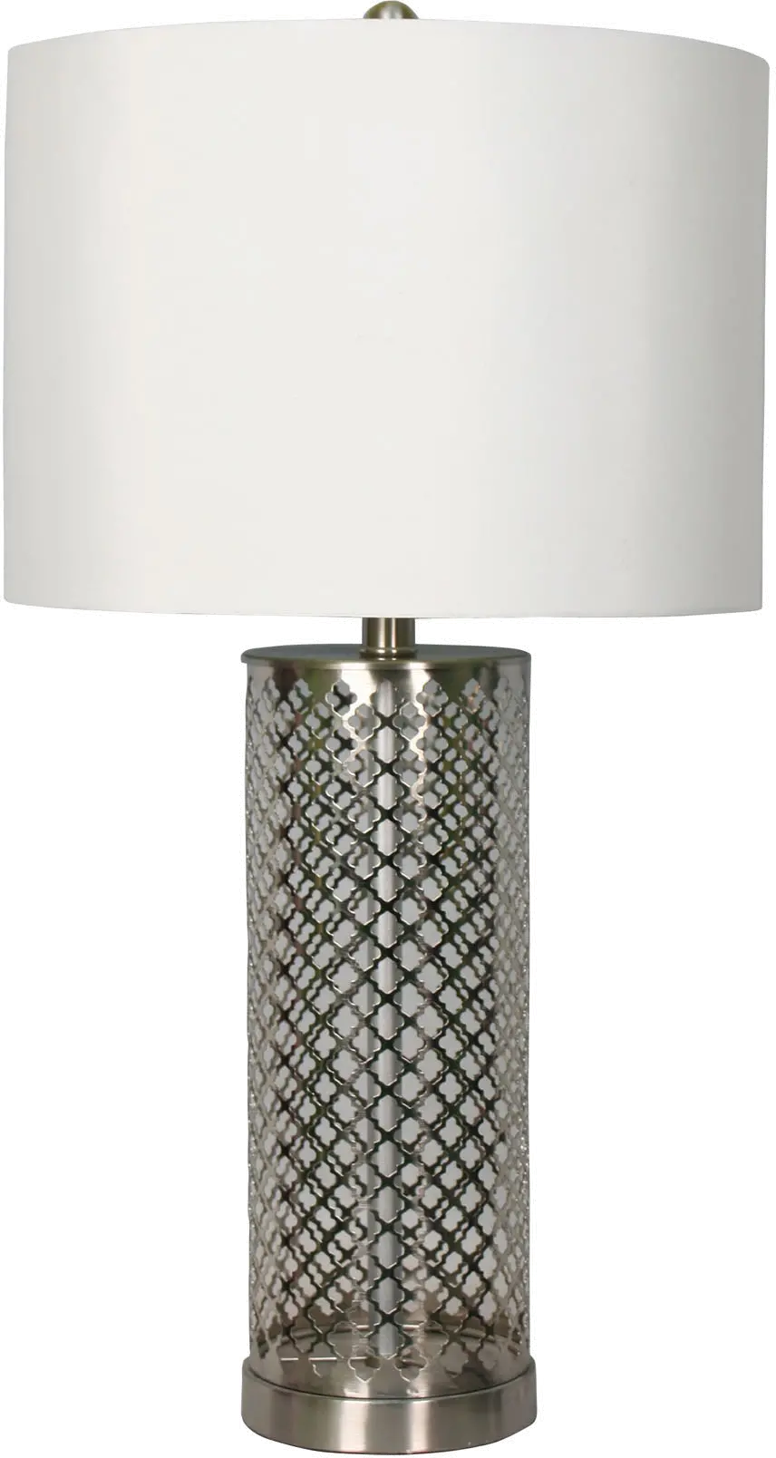Open Fretwork Metal Table Lamp-1