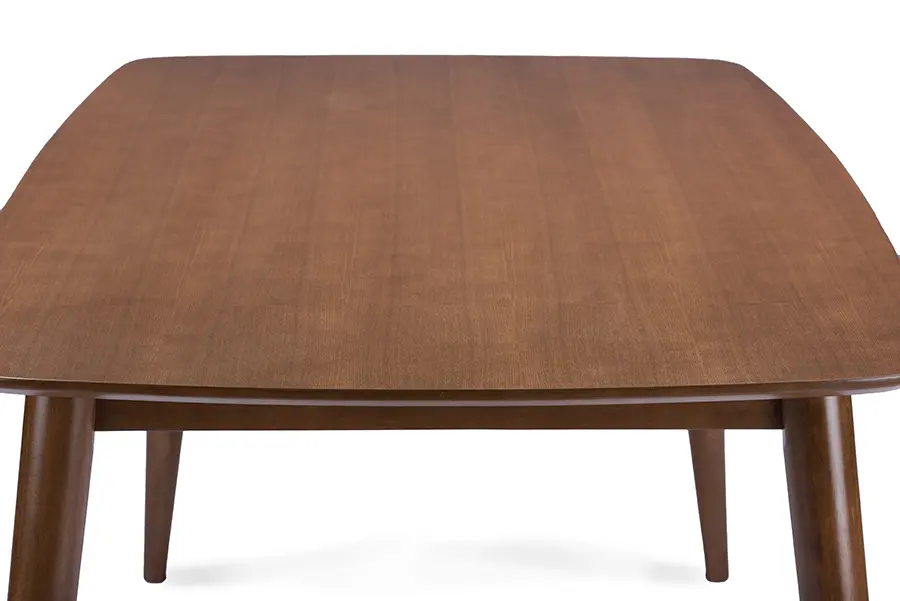  Walnut and Beige Mid Century 7 Piece Dining Set - Sacramento-4