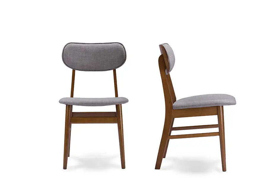  Walnut and Beige Mid Century 7 Piece Dining Set - Sacramento-6
