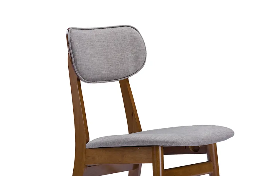  Walnut and Beige Mid Century 7 Piece Dining Set - Sacramento-8