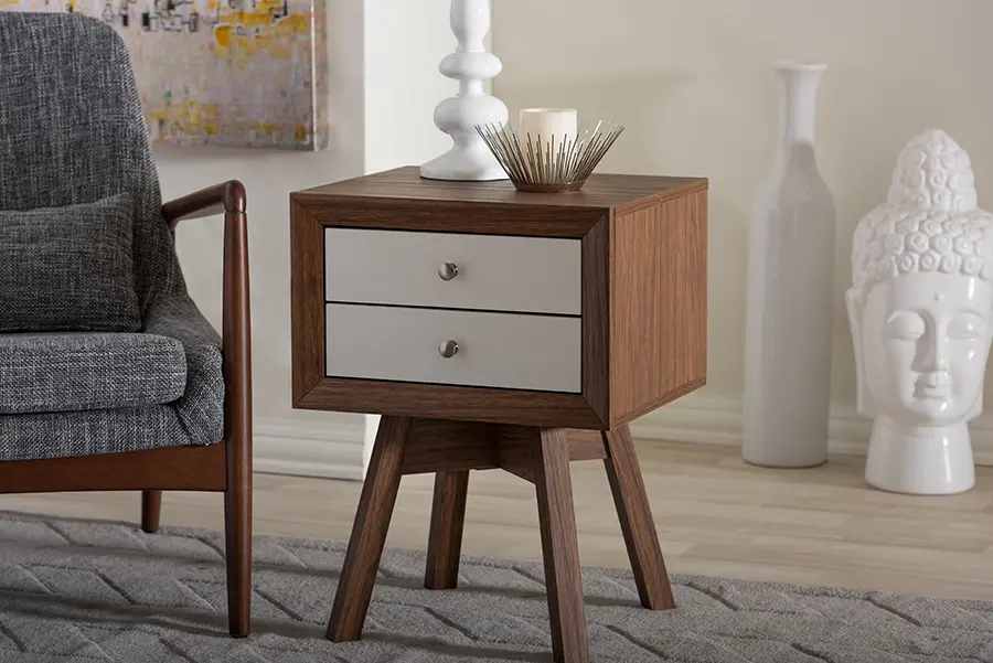 ST-005-AT/WALNUT/WHITE Two-Tone Walnut and White End Table - Warwick-2