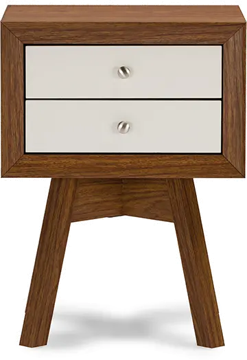 ST-005-AT/WALNUT/WHITE Two-Tone Walnut and White End Table - Warwick-1