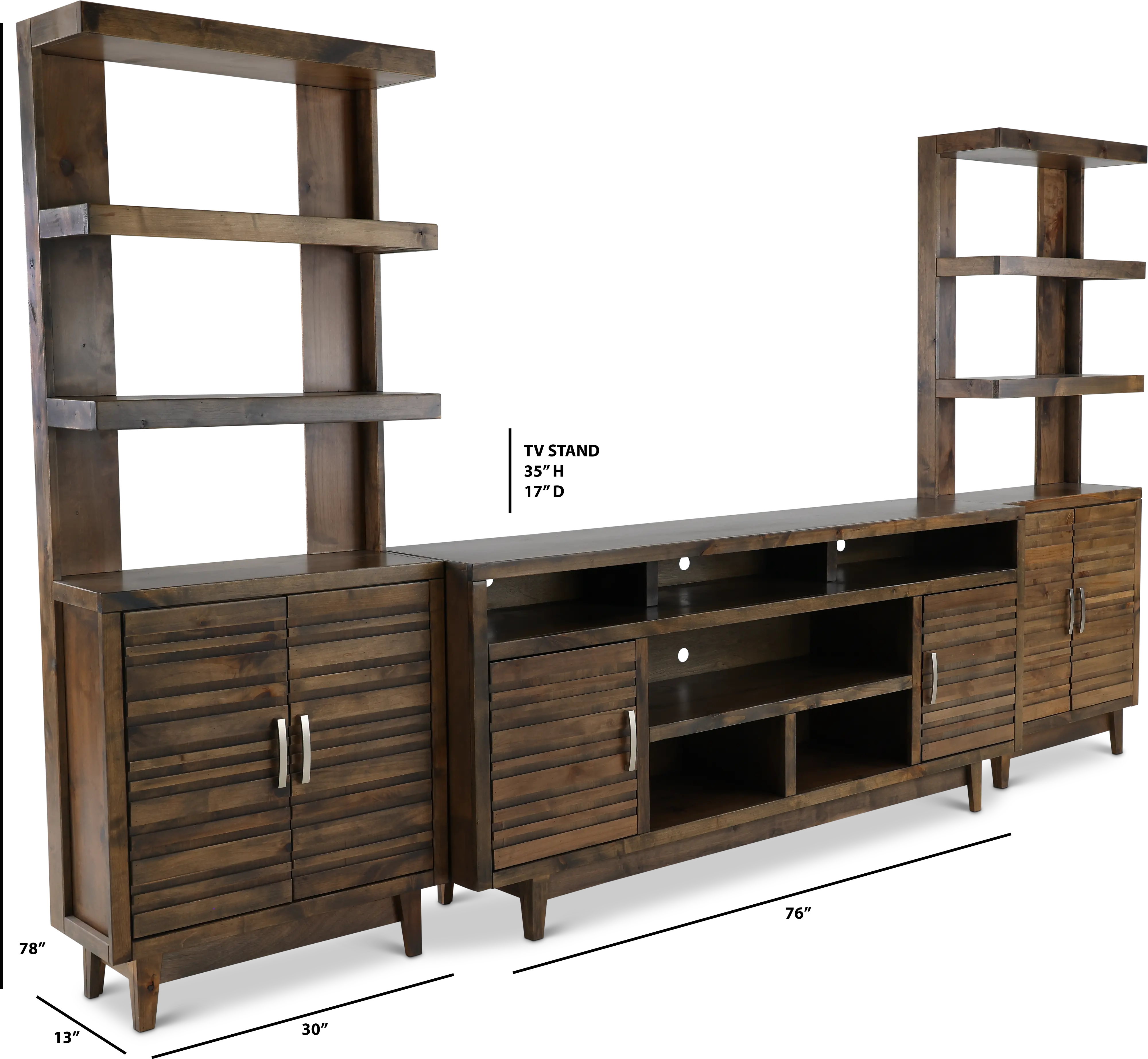 Avondale Brown 3 Piece 76  Entertainment Center-4