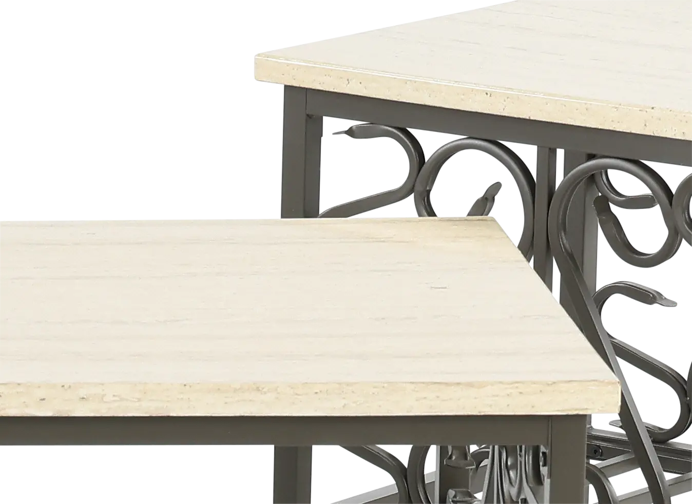 Fairhope Marble Top Coffee Table Set-9